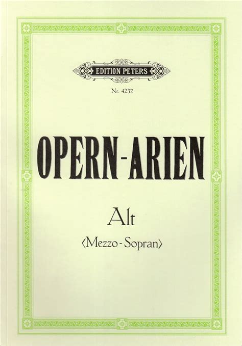Buy Opera Arias for Contralto/Mezzo-Soprano: 34 Arias (Edition Peters ...