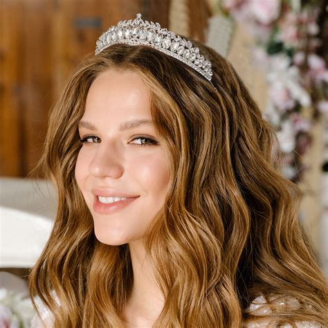 Buy AW BRIDAL Crystal Queen Crown Wedding Bridal Princess Tiara Baroque ...