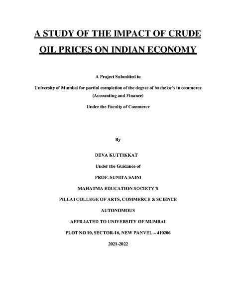 Finalized Blackbook that is gogod for the - A STUDY OF THE IMPACT OF ...