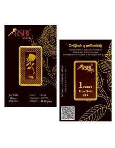 Buy RSBL Gold Bar 10 Grams 24Kt Gold 999 Purity Fineness I CoinBazaar