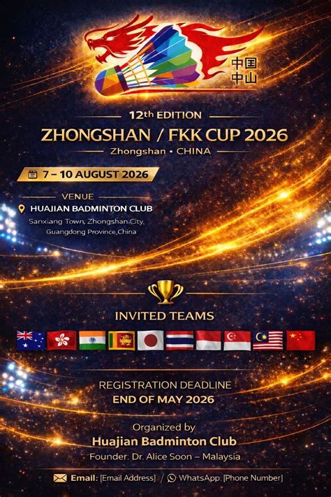 Zhongshan/FKK CUP 2026, Kampung Kebun Bunga, Selangor, Malaysia, Shah ...