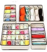 House Of Quirk Set of 4 Non-Woven Fabric Foldable Storage Box Drawer ...