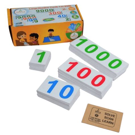 Montessori Large Number Cards from 1 to 9000 (RFQ) – Brilla: One-Stop ...