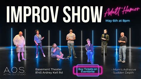 Improv Comedy Show - Adult Humor, Acting Out Studio, Charlotte, 6 May ...