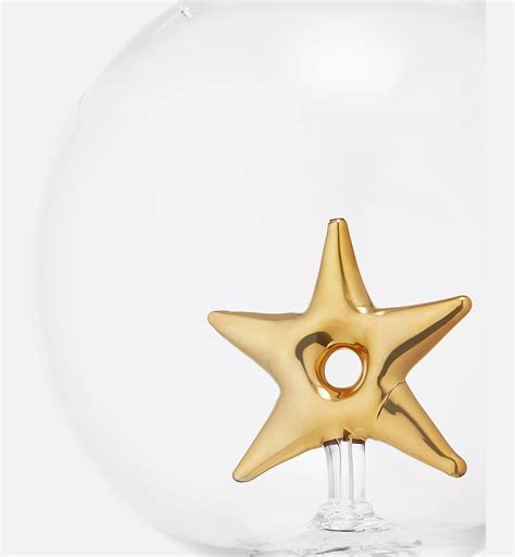 Decorative Glass Ball White and Gold-Tone 'Mythological Star' | DIOR