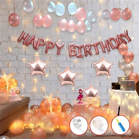 Party Propz Black Happy Birthday Banner with White Warm Led Light and ...