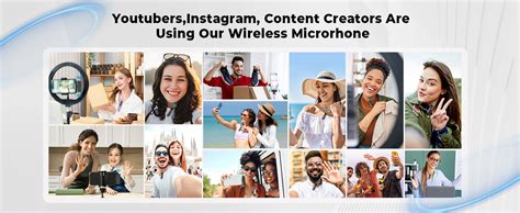 GRENARO Mic for YouTube Wireless, 3-Level Adjustable Noise Reduction ...