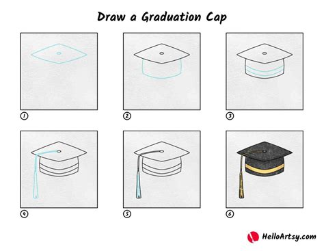 Graduation Cap Drawing Simple 的图像结果