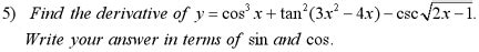 Image result for Hard Derivative Problems