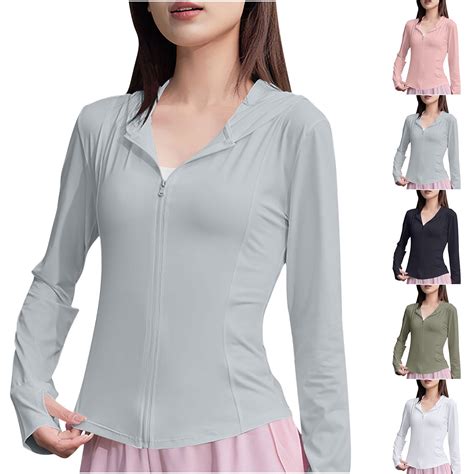 BADHUB Women Sun Shirt Long Sleeve UPF 50+ Cooling Slim Fit Seamless ...