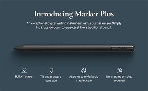 reMarkable Marker Plus – The Official 2 Pen with Eraser | 9 Felt ...