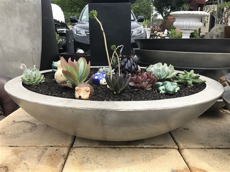 GRC Urban Low Bowl Planter for Modern Gardens