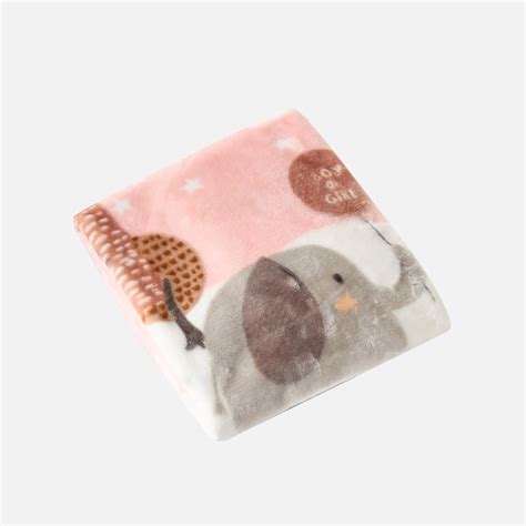 Buy Juniors Elephant Print Baby Blanket - 80x100 cm from Juniors at ...