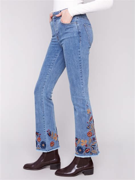 Women's Embroidered Denim | Embroidered Jeans | Charlie B
