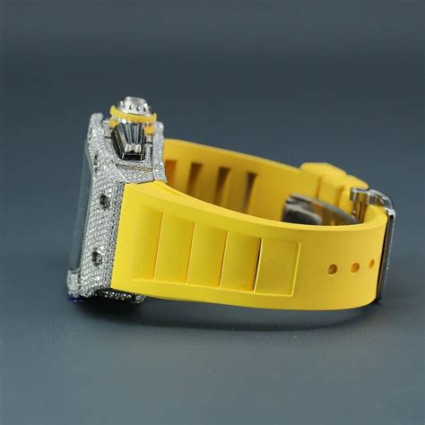 Moissanite Diamond Watch - Luxury Watch in VVS Moissanite Diamond Fully ...