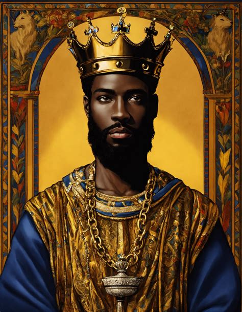 Lexica - A black king david with a royal crown