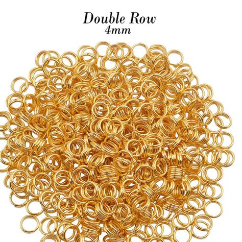 1000 PCS PACK, 4MM SIZE, GOLD PLATED DOUBLE RING JUMP RING ...