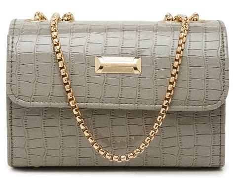 Fargo Leatherette Side Sling Bags For Women's Ladies (Croco) (Grey_FGO ...