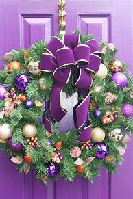 Image result for Purple Christmas Decorations