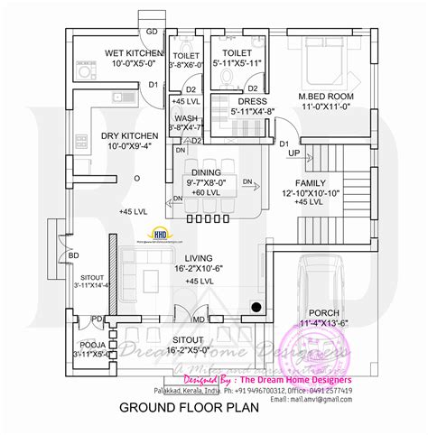 1700 sq-feet 3D house elevation and plan - Kerala Home Design and Floor ...