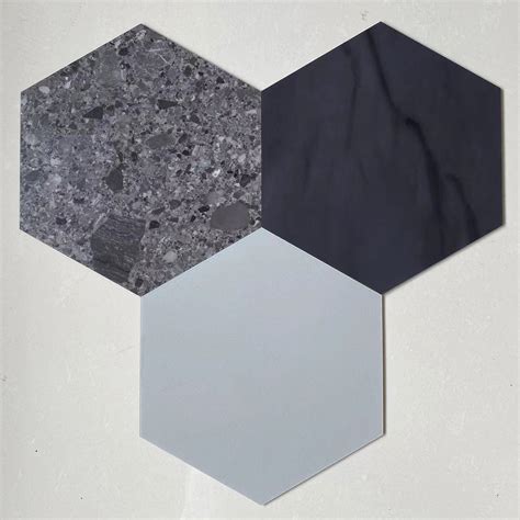Hexagon Tile 2.5mm Luxury Vinyl Tile Hexagon PVC Floor Tile - Floor and ...