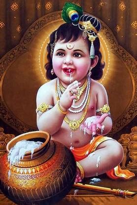 Shoppingdream Ladu Gopal/kanha ji Size-12x18inch, Paper Thickness - 300 ...