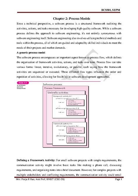 BCS501 SEPM Chapter 2: Understanding Software Process Models - Studocu