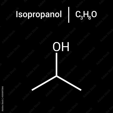 chemical structure of Isopropyl alcohol (C3H8O) Stock Vector | Adobe Stock