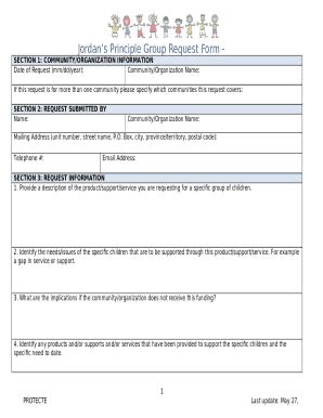 Jordan's Principle Group Request - Saskatchewan Doc Template | pdfFiller