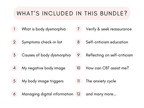 CBT for Body Dysmorphia Worksheets | My Thriving Mind