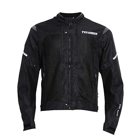 TVS Racing Riding Jacket for Men-High Abrasion 600D Polyester, CE Level ...