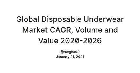 Global Disposable Underwear Market CAGR, Volume and Value 2020-2026 ...