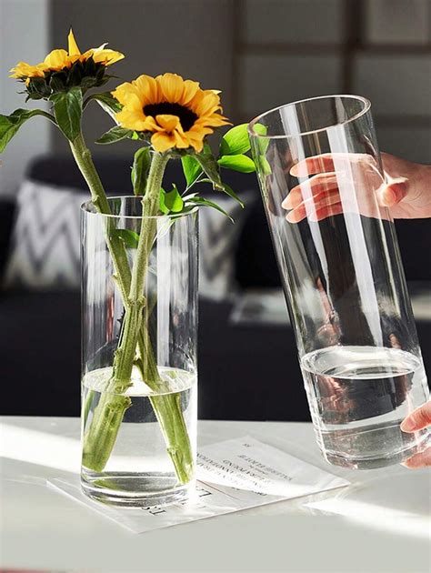 1pc Transparent Glass Flower Vase/Pot/Aquarium, Large Size Decoration ...