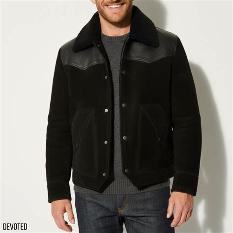 Men's Leather Jacket - Pure Leather Suede in black - Bomber by Devoted