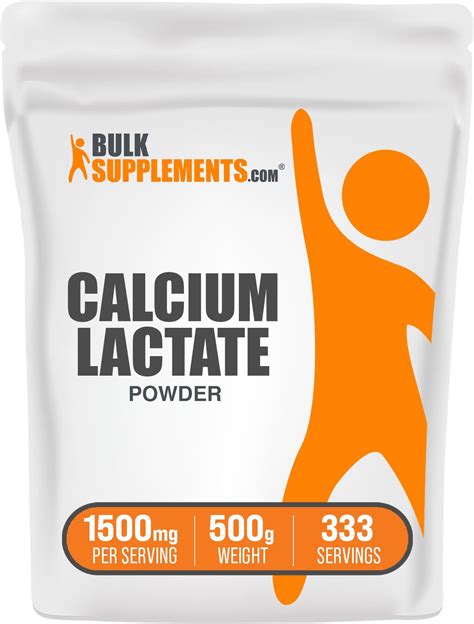 Buy BulkSupplements.com Calcium Lactate Powder - Calcium Supplement, Calcium Lactate Food Grade ...