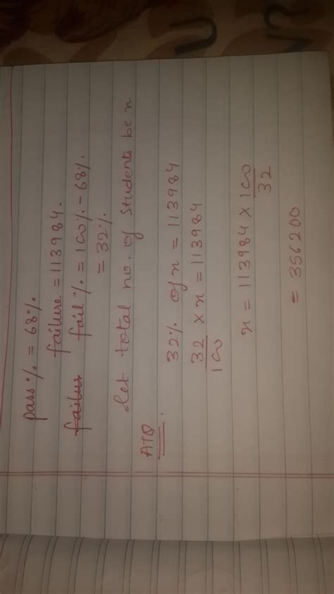 in class 10 board examination pass percentage was 68% if the number of ...