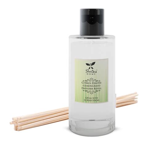 Shrida 120ml Lemongrass Reed Diffuser Refill with Free 6 rattan Reed ...