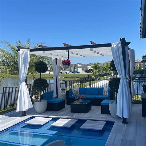 PURPLE LEAF Pergola 10' X 12' Outdoor Pergola Metal Grill Pergola Patio ...