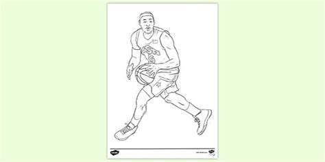 Basketball Player Colouring Page | Colouring Sheets
