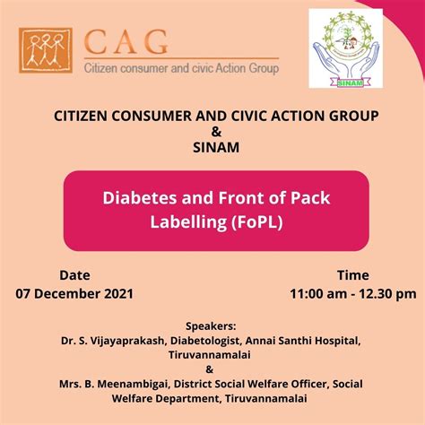 Webinar on Diabetes and Front of Pack Labelling (FoPL) | CAG