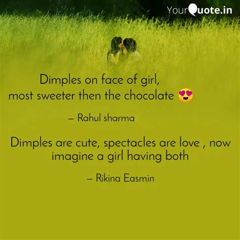 Dimples are cute, spectac... | Quotes & Writings by Rikina | YourQuote