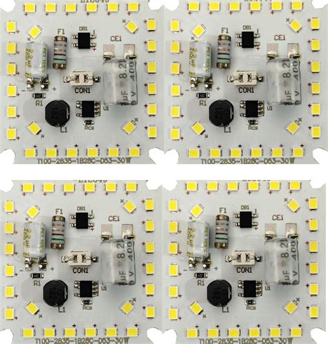 Steko (4 Pieces) 30 Watt Super Bright ALPHA DOB MCPCB Direct On Board ...
