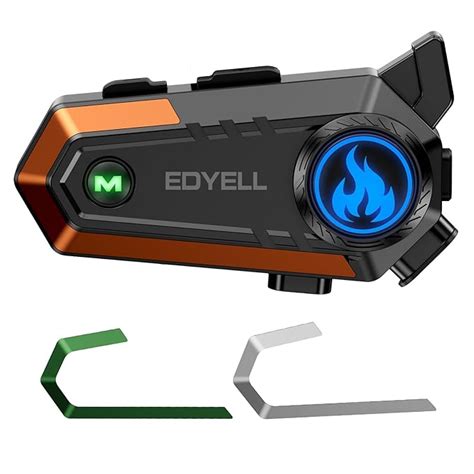 EDYELL Motorcycle Bluetooth Headset for Helmet|Connecting 2 Riders|Upto ...