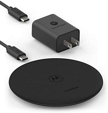 Motorola TurboPower Wireless Charger- 15W Qi Charging pad with 6.6ft ...