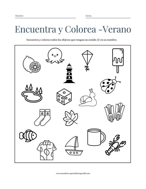 L Find & Color - Speech Therapy Talk Membership