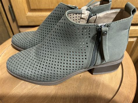 True Time Olive Green Boots Ankle Booties Memory Foam… - Gem