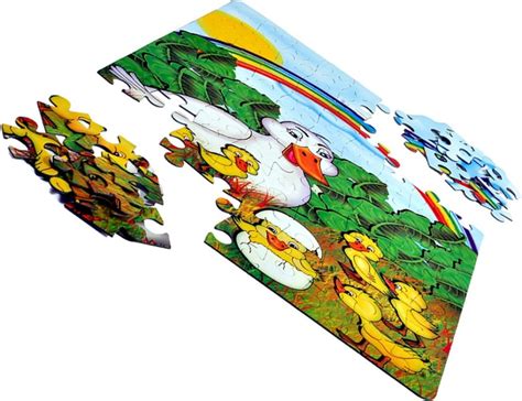 Educational Puzzle Set: The Ugly Duckling Storybook with 108 Pieces fo ...
