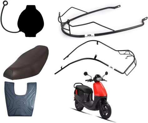 KSHEERI Ola S1X | Ola S1X Plus Black Crash Guard Seat Cover Footmat ...