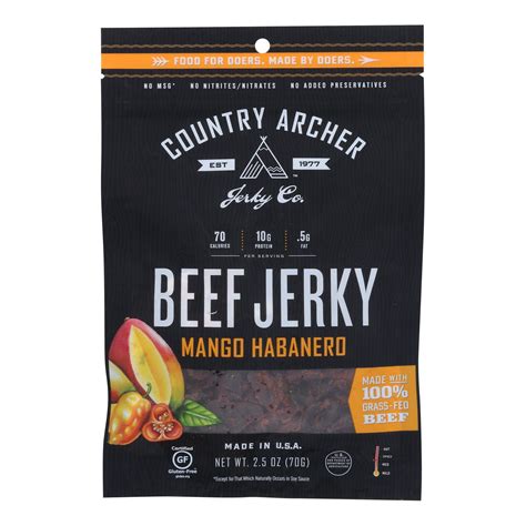Country Archer – Jerky Beef Mango Habanero – Case Of 12-2.5 Oz – Vital ...