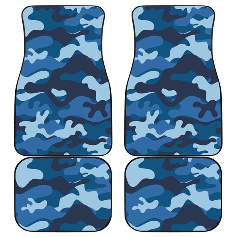 Bright Blue Camo Floor Mats for Cars - Car Accessories - AnimeBape
